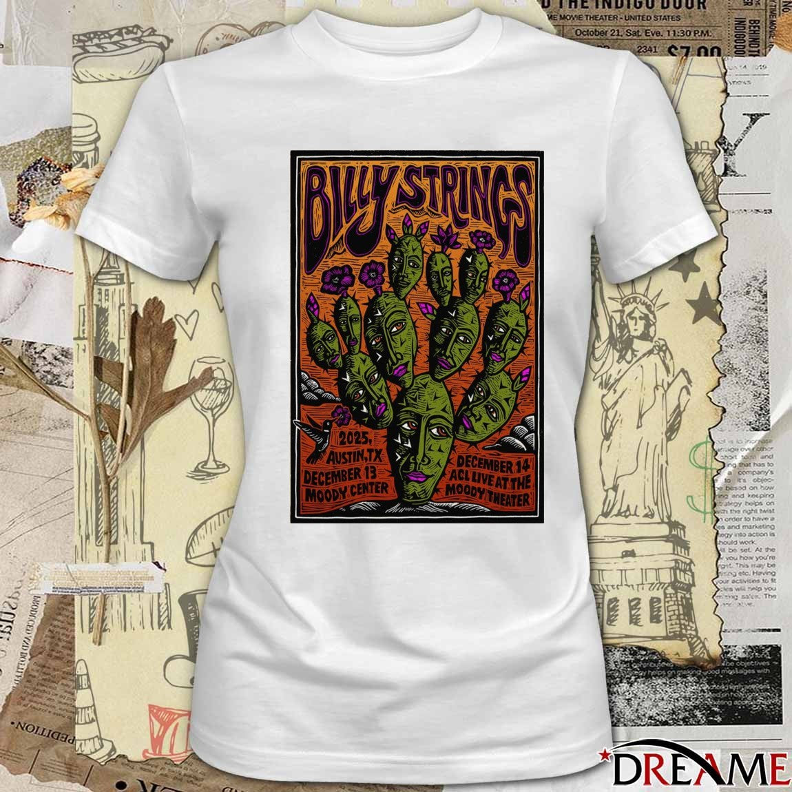 Poster Billy Strings December 13-14 2025 Moody Theater Austin TX t-shirt