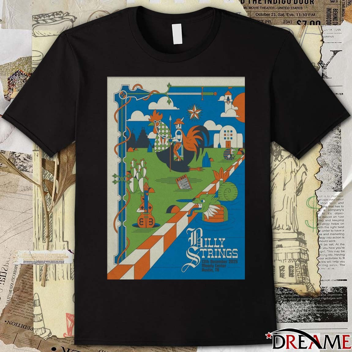 Poster Billy Strings December 13 2025 Moody Center Austin TX Tour t-shirt