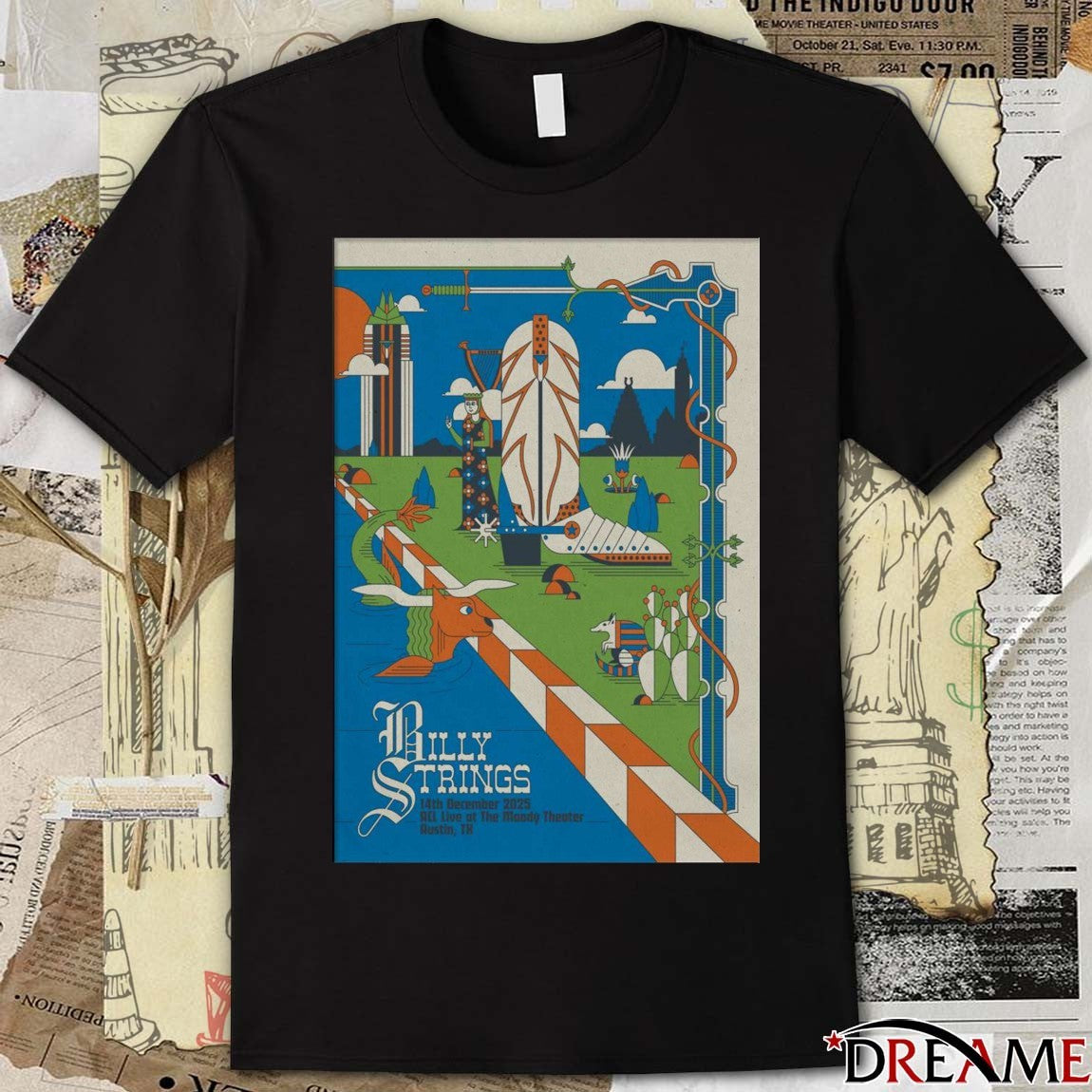 Poster Billy Strings In Austin TX December 14 2025 At The Moody Center Tour t-shirt
