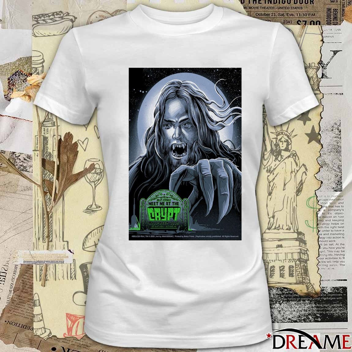 Poster Billy Strings Meet Me At The Crypt CFG Halloween 2025 t-shirt