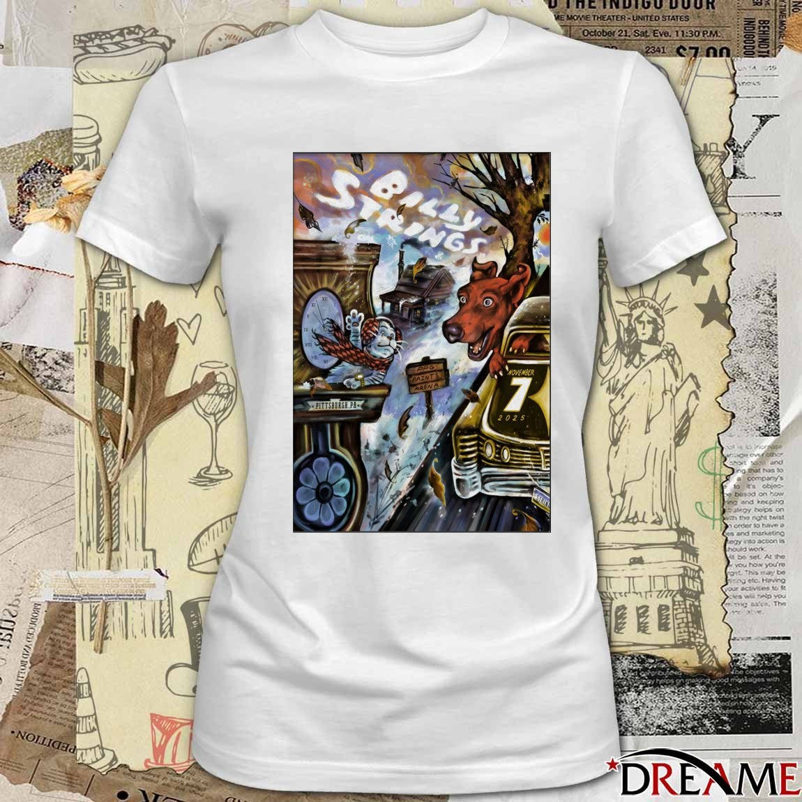 Poster Billy Strings November 7 2025 PPG Paints Arena Pittsburgh PA t-shirt