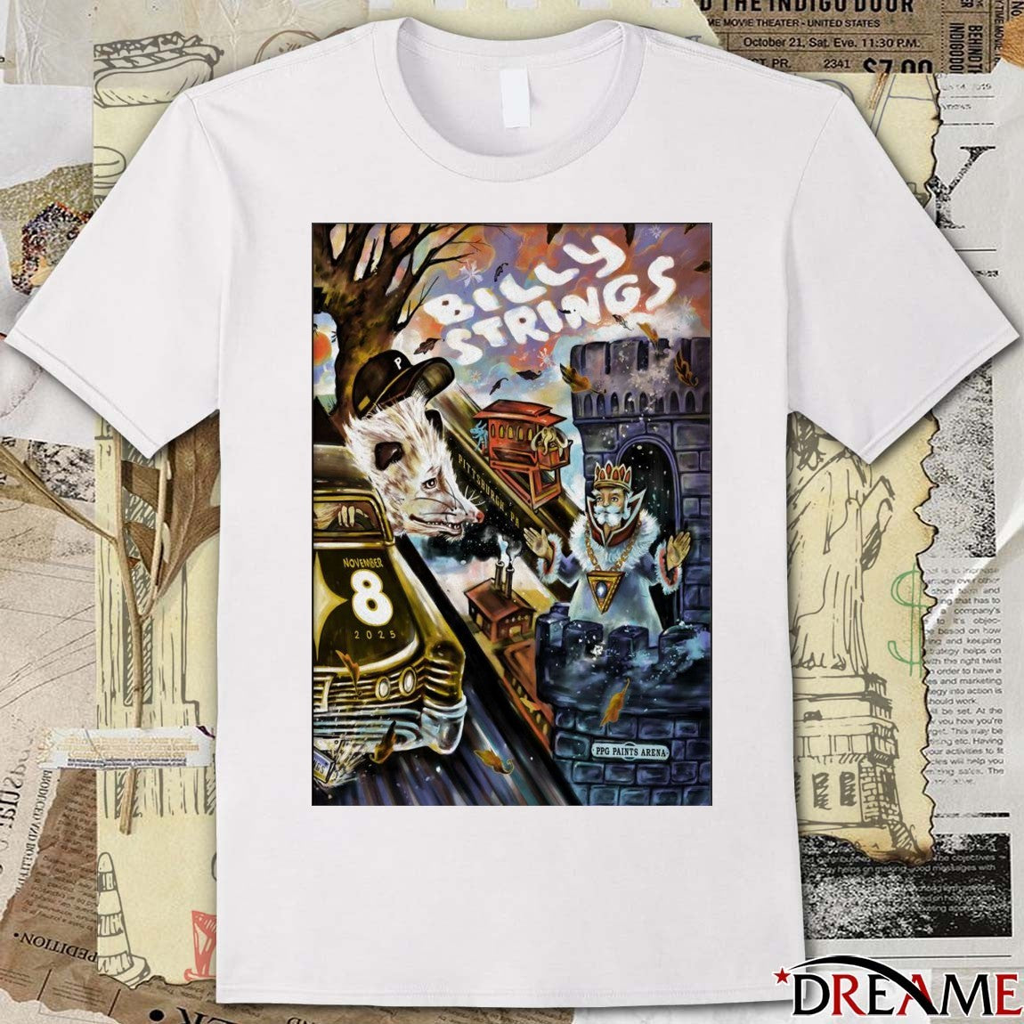 Poster Billy Strings November 8 2025 PPG Paints Arena in Pittsburgh, PA t-shirt