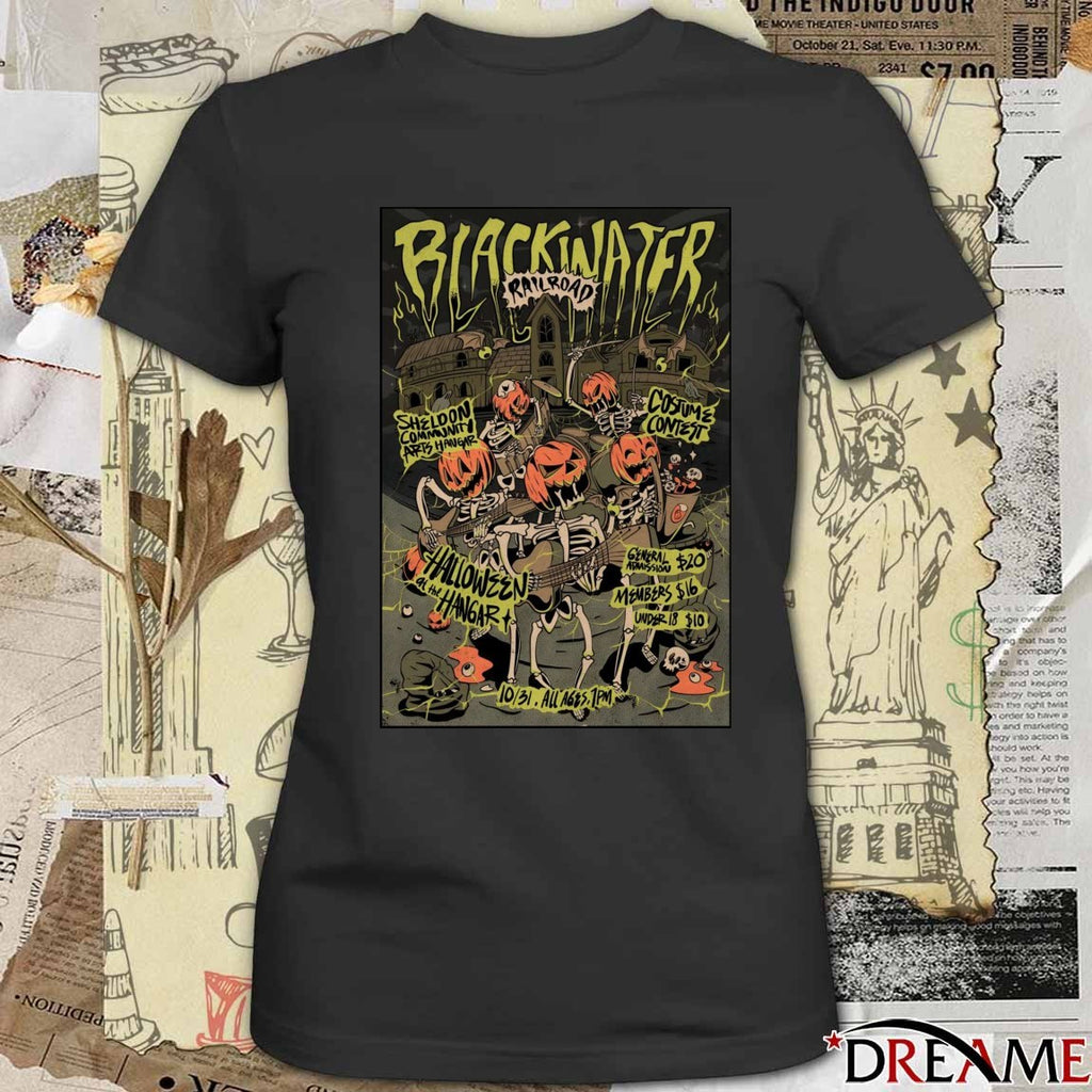 Poster Blackwater Railroad Co Sheldon Community Arts Hangar On October 31 2025 t-shirt