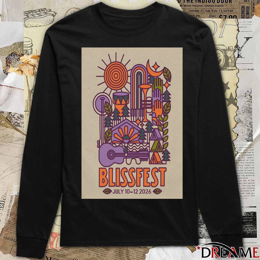 Poster Blissfest July 10-12 2026 Harbor Springs MI t-shirt