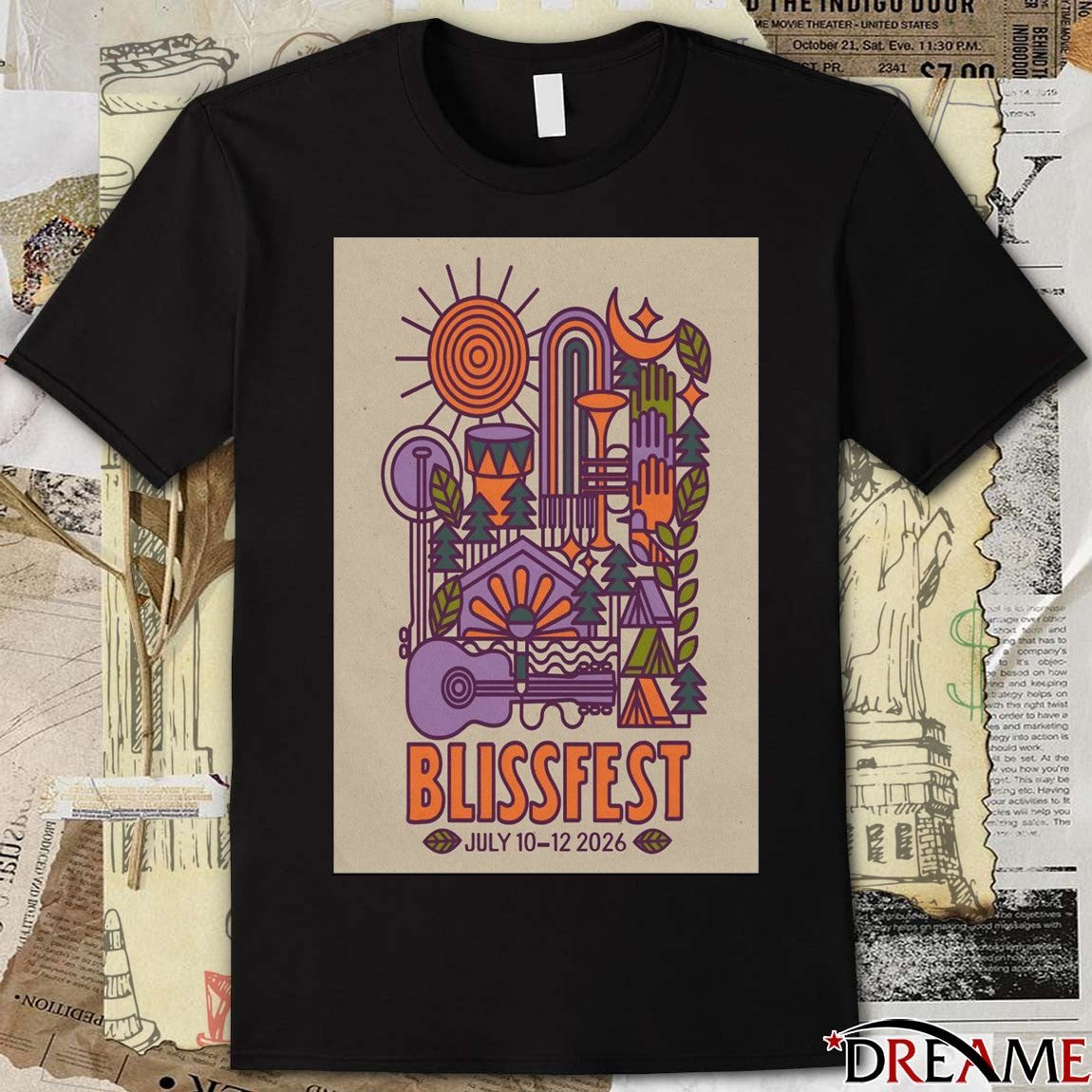 Poster Blissfest July 10-12 2026 Harbor Springs MI t-shirt