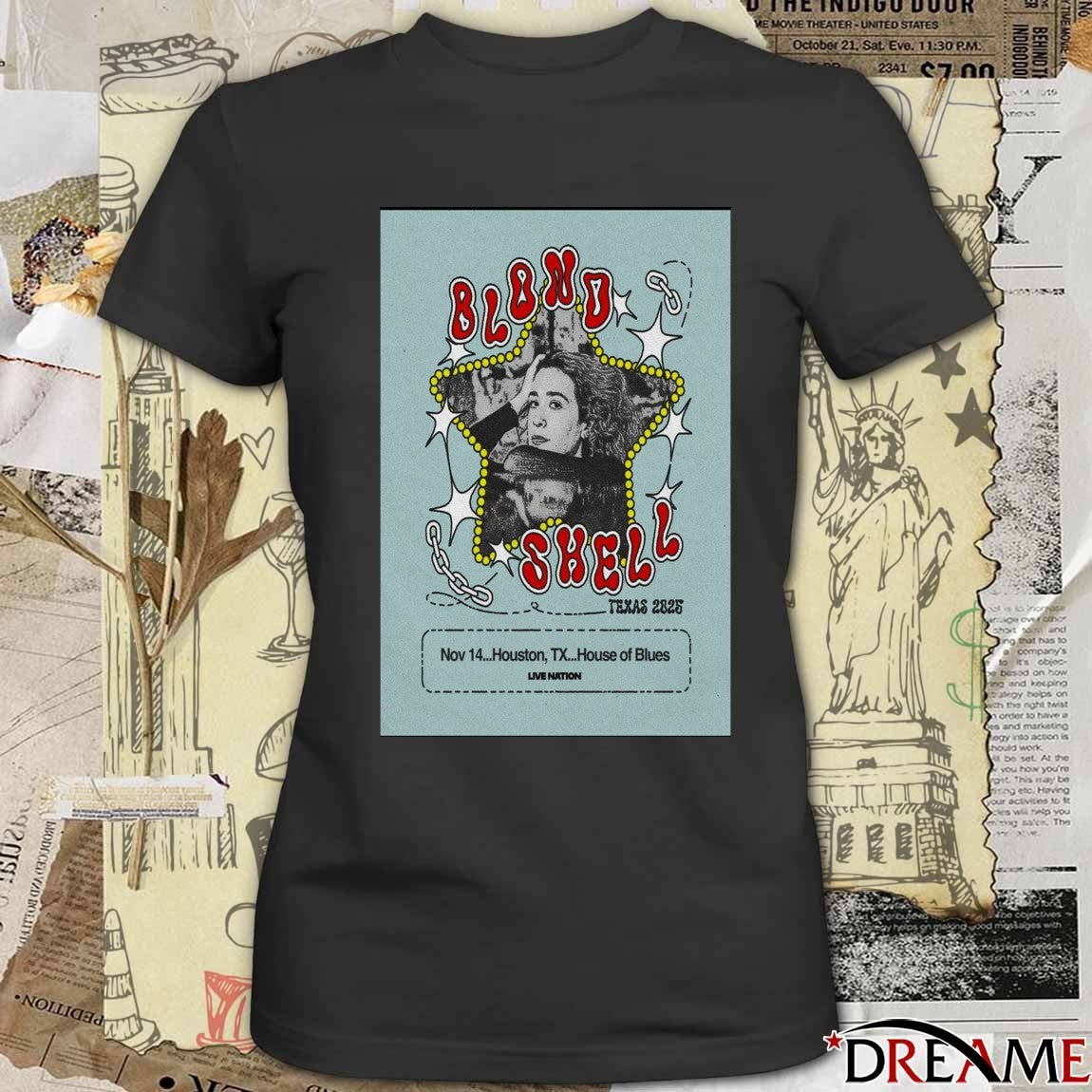 Poster Blondshell Tour November 14 2025 Houston TX House Of Blues t-shirt