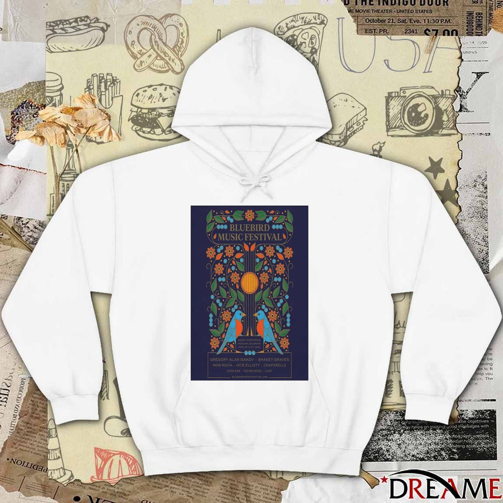 Poster Bluebird Music Festival In Boulder CO On April 18-19 2026 t-shirt