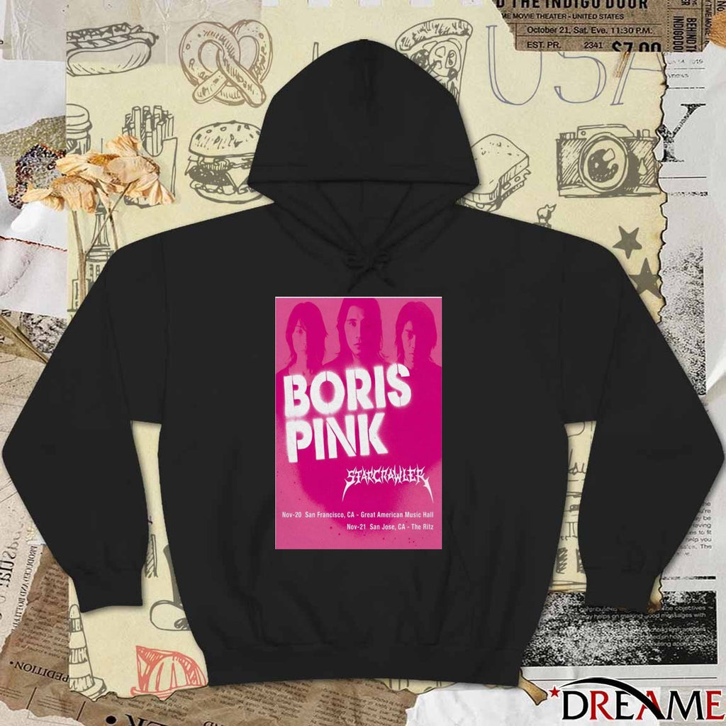 Poster Boris Pink November 21 2025 The Ritz San Jose CA t-shirt