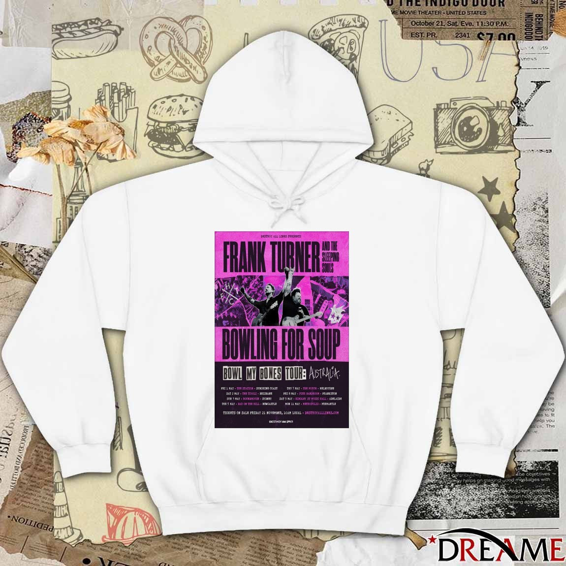 Poster Bowling For Soup Bowl My Bones Tour Australia 2026 t-shirt