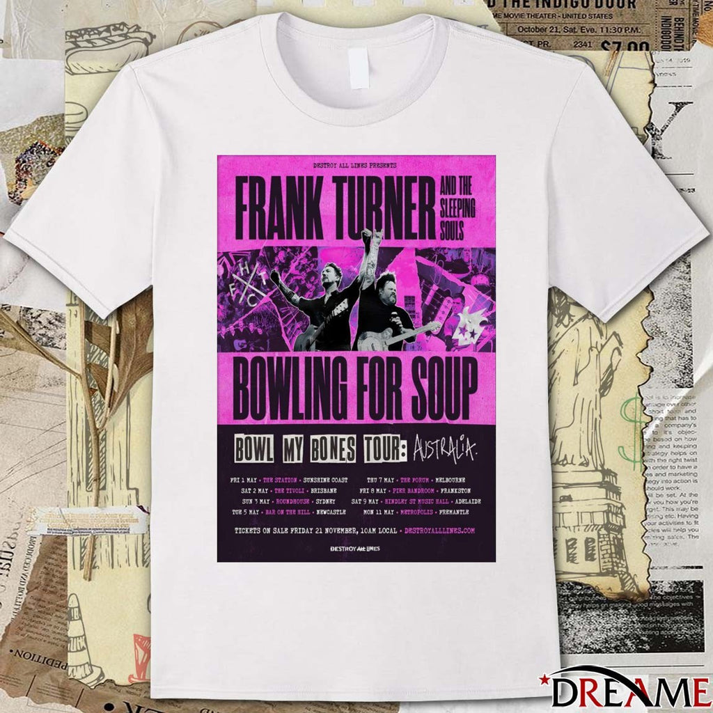Poster Bowling For Soup Bowl My Bones Tour Australia 2026 t-shirt