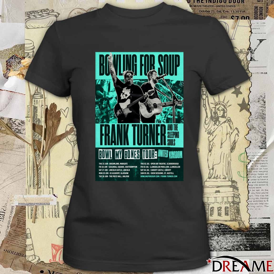 Poster Bowling For Soup Bowl My Bones UK Tour 2026 t-shirt