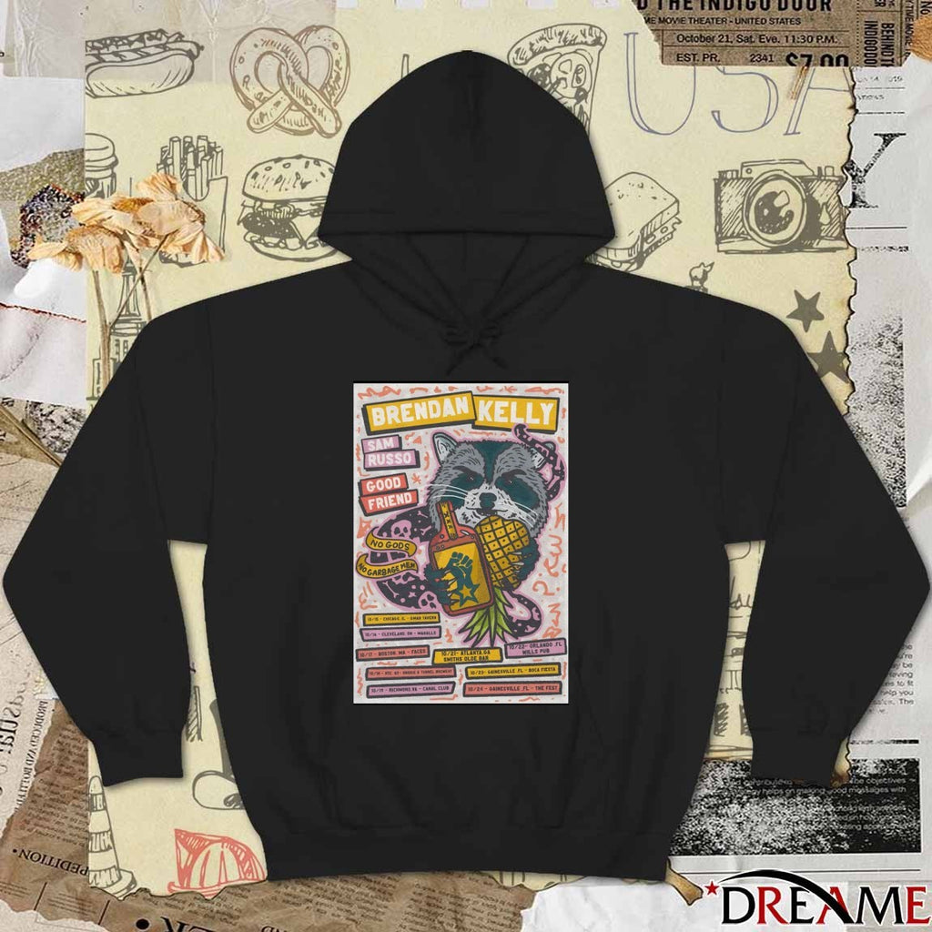 Poster Brendan Kelly And Sam Russo With Good Friend 2025 No Gods No Garbage Men Tour t-shirt