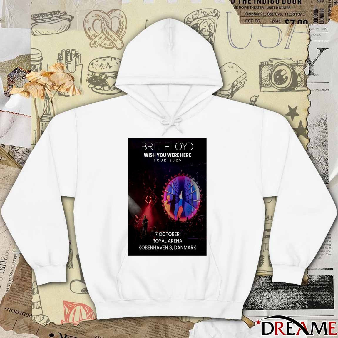Poster Brit Floyd October 7 2025 Royal Arena Kobenhavn Danmark t-shirt