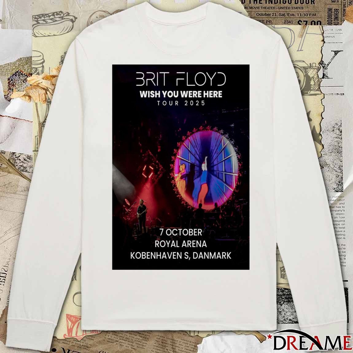 Poster Brit Floyd October 7 2025 Royal Arena Kobenhavn Danmark t-shirt