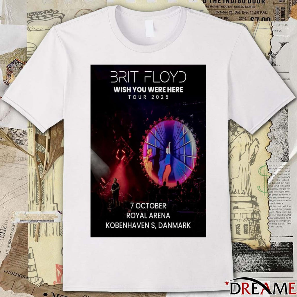 Poster Brit Floyd October 7 2025 Royal Arena Kobenhavn Danmark t-shirt