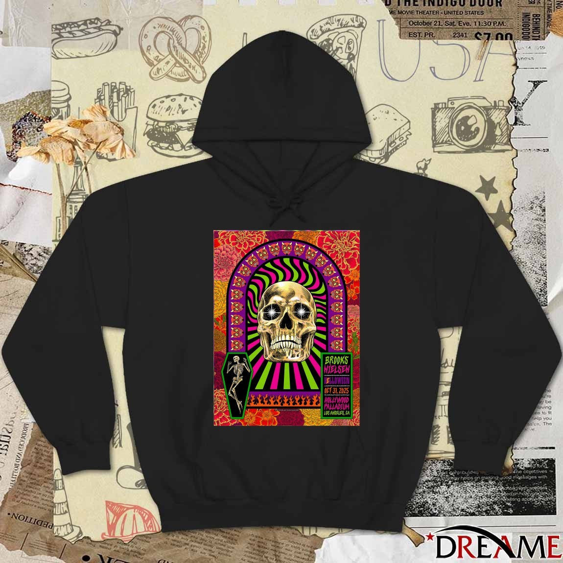 Poster Brooks Nielsen October 31 2025 Hollywood Palladium Halloween Show Los Angeles CA t-shirt