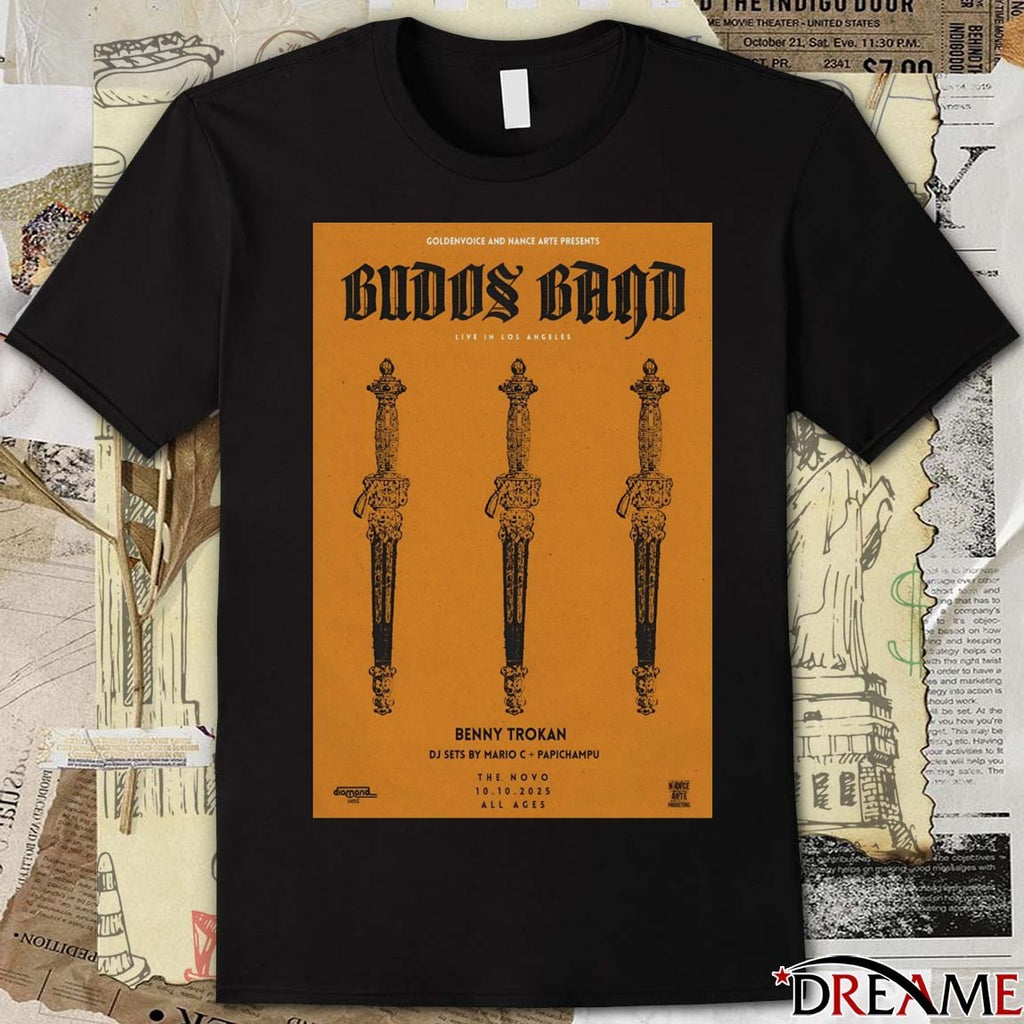 Poster Budos Band October 10 2025 Los Angeles Tour t-shirt