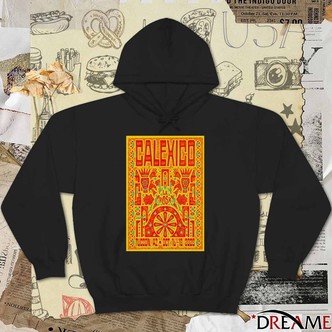 Poster Calexico October 16-18 2025 La Rosa Tucson AZ Show t-shirt