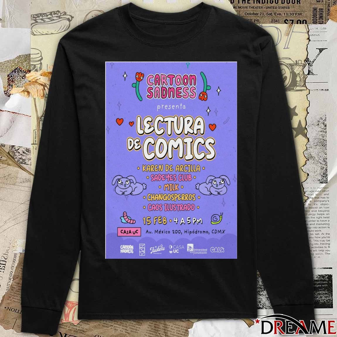 Poster Cartoon Sadness Poster Lectura De Cómics 15 February 2026 t-shirt