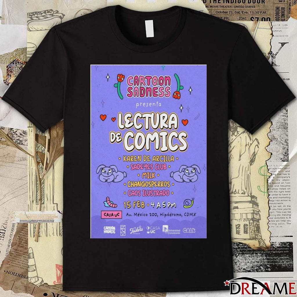 Poster Cartoon Sadness Poster Lectura De Cómics 15 February 2026 t-shirt