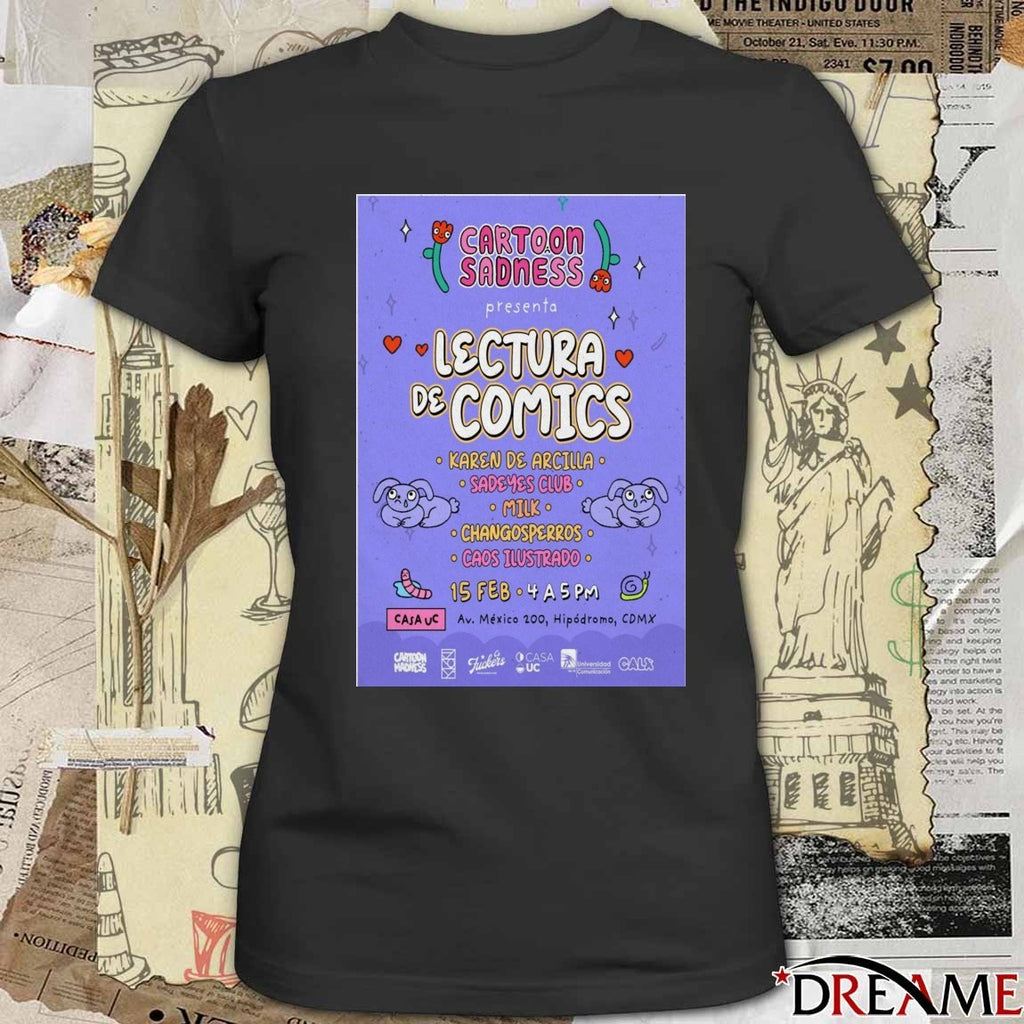 Poster Cartoon Sadness Poster Lectura De Cómics 15 February 2026 t-shirt