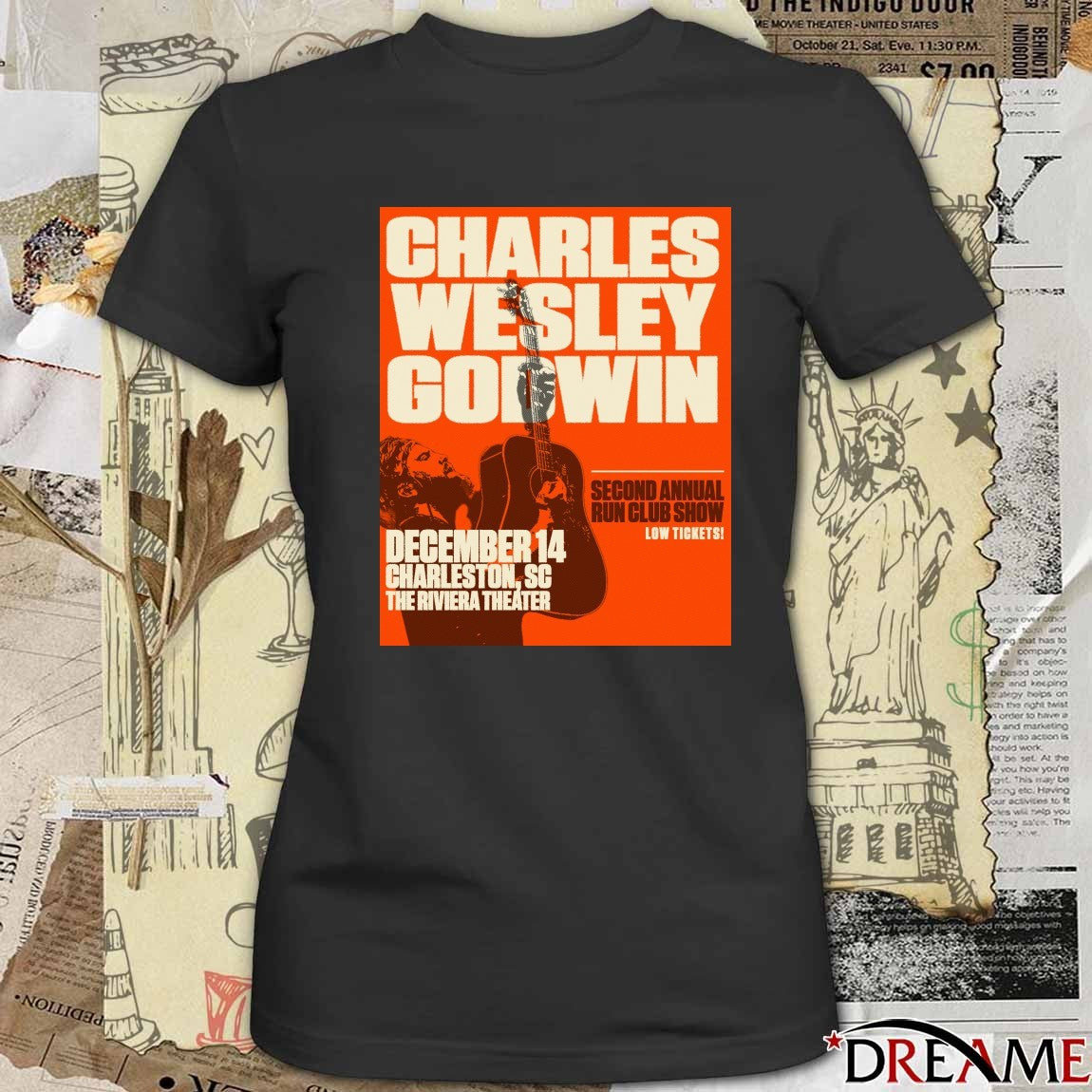 Poster Charles Wesley Godwin December 14 2025 Charleston SC The Riviera Theater Show t-shirt