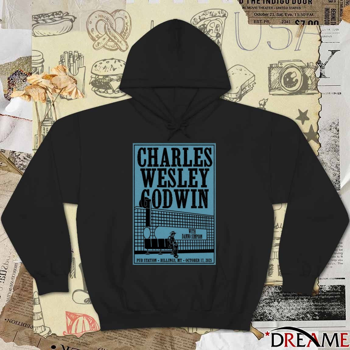 Poster Charles Wesley Godwin October 17 2025 Pub Station In Billings MT t-shirt