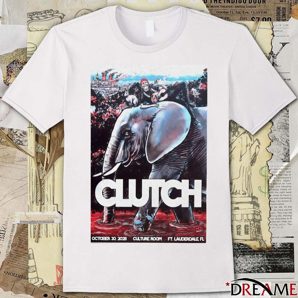 Poster Clutch Culture Room FT. Lauderdale Halloween Show On October 30 2025 t-shirt
