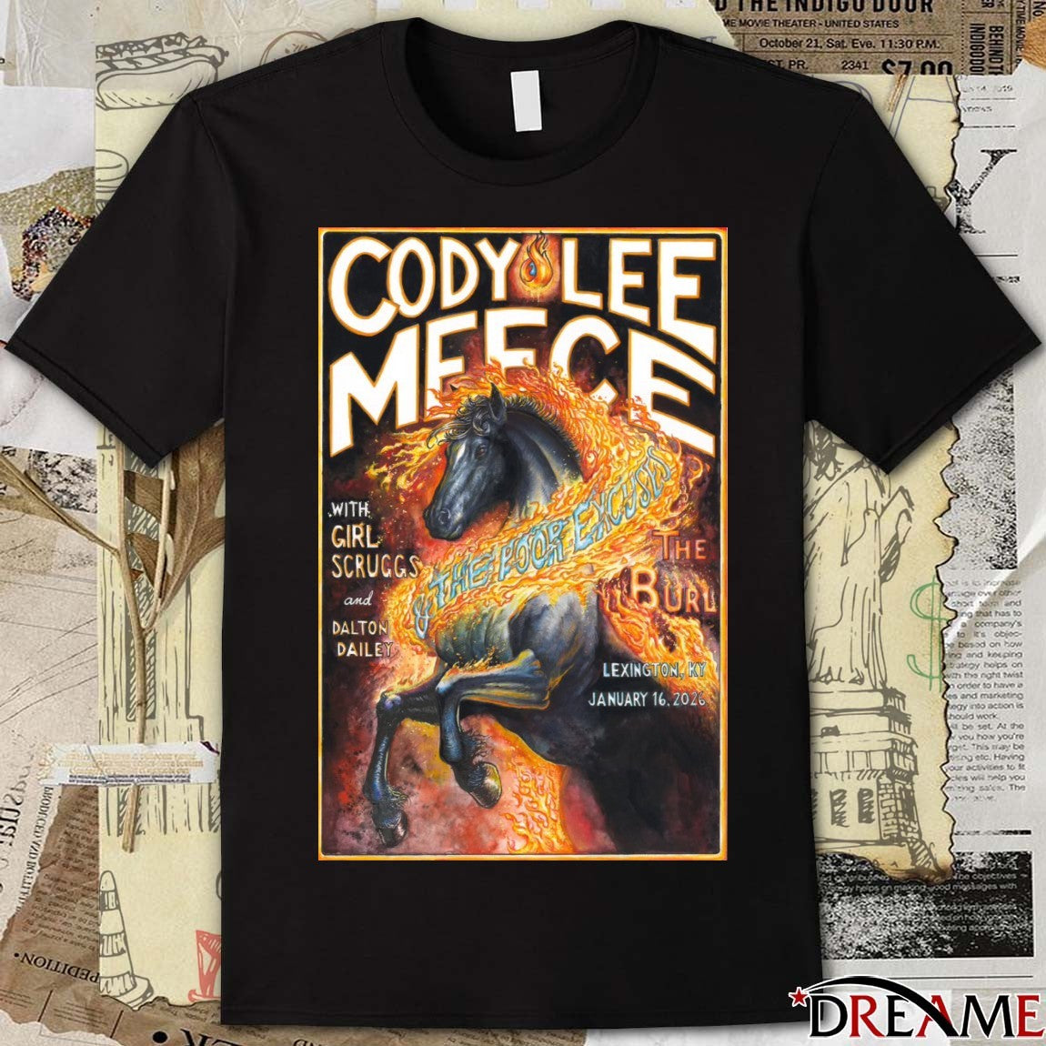 Poster Cody Lee Meece At The Burl Lexington KY On January 16 2026 t-shirt