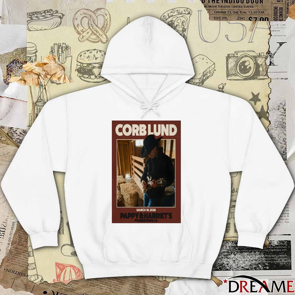 Poster Corb Lund March 18 2026 Pappy And Harriet’s Pioneertown CA t-shirt
