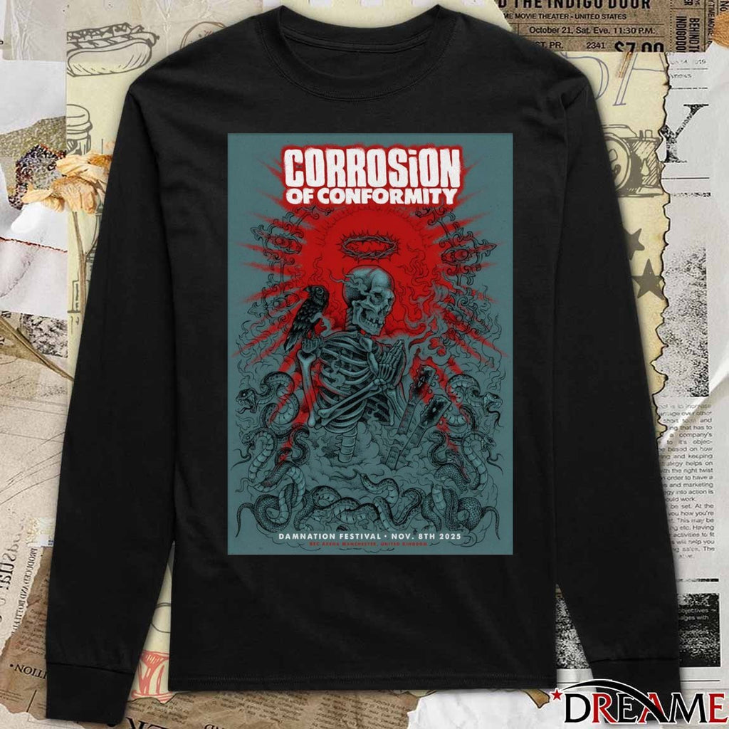 Poster Corrosion Of Conformity November 8th 2025 Damnation Festival t-shirt