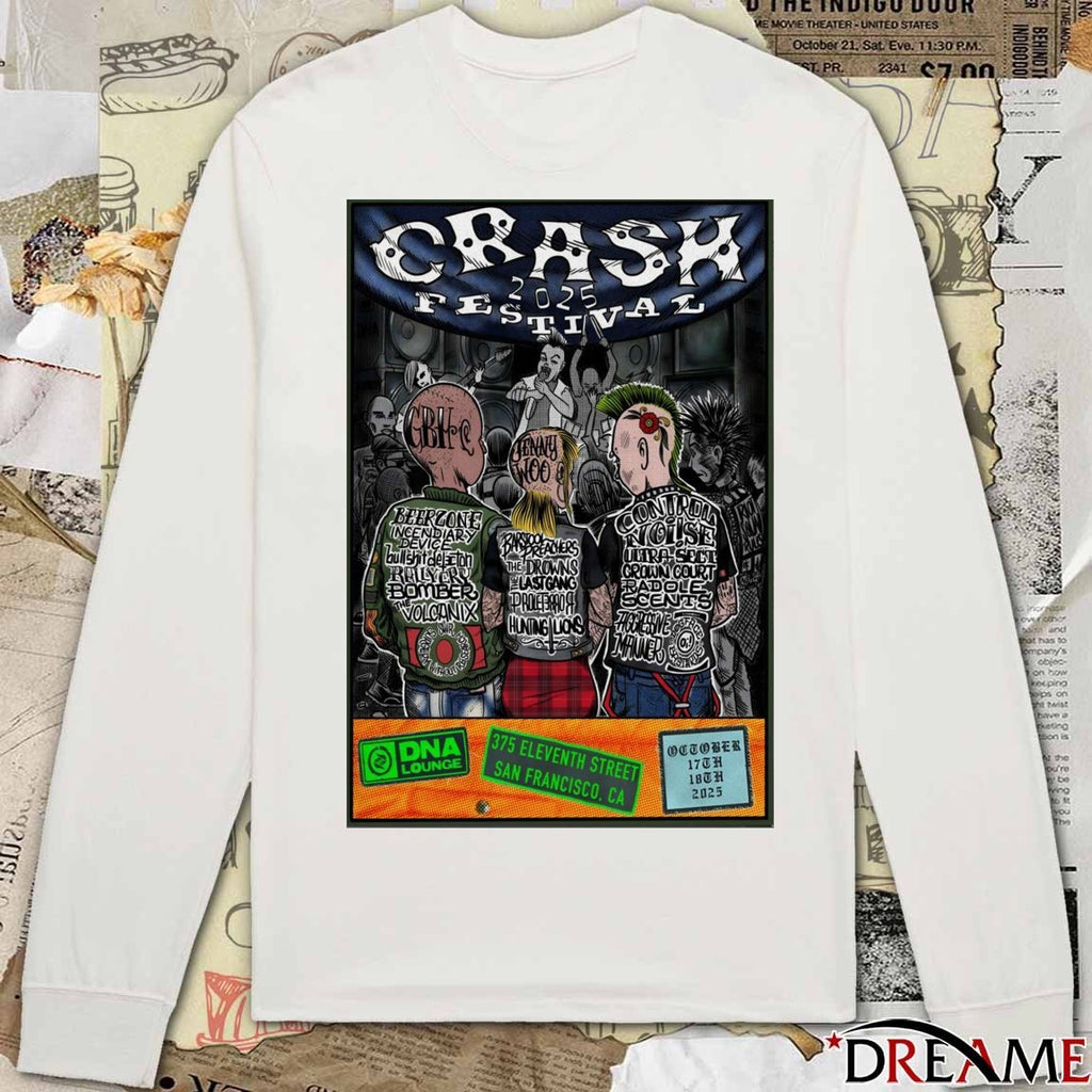 Poster Crash Festival San Francisco Shows On October 17-18 2025 t-shirt
