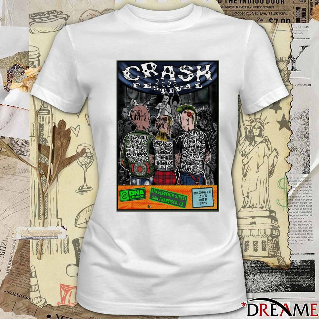 Poster Crash Festival San Francisco Shows On October 17-18 2025 t-shirt