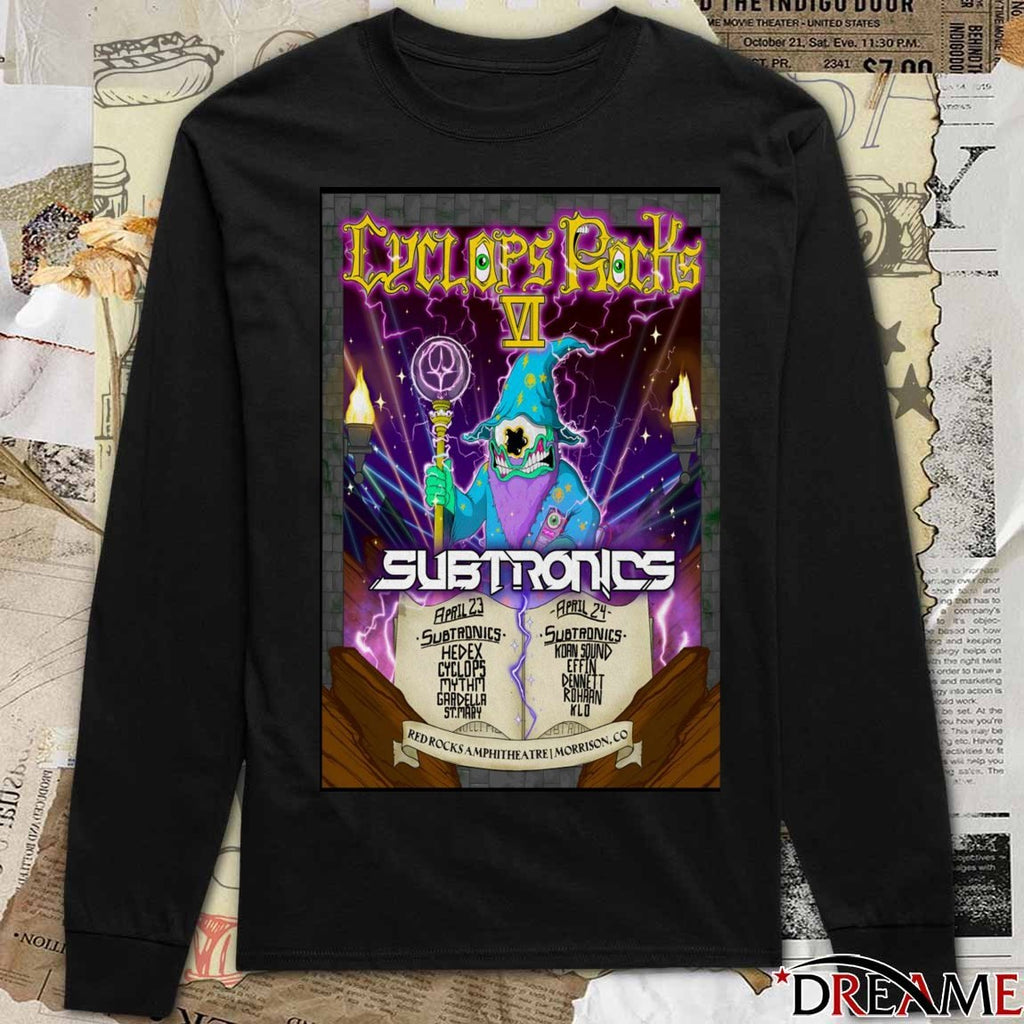 Poster Cyclops Rocks At Red Rocks Amphitheatre On April 23-24 2026 t-shirt