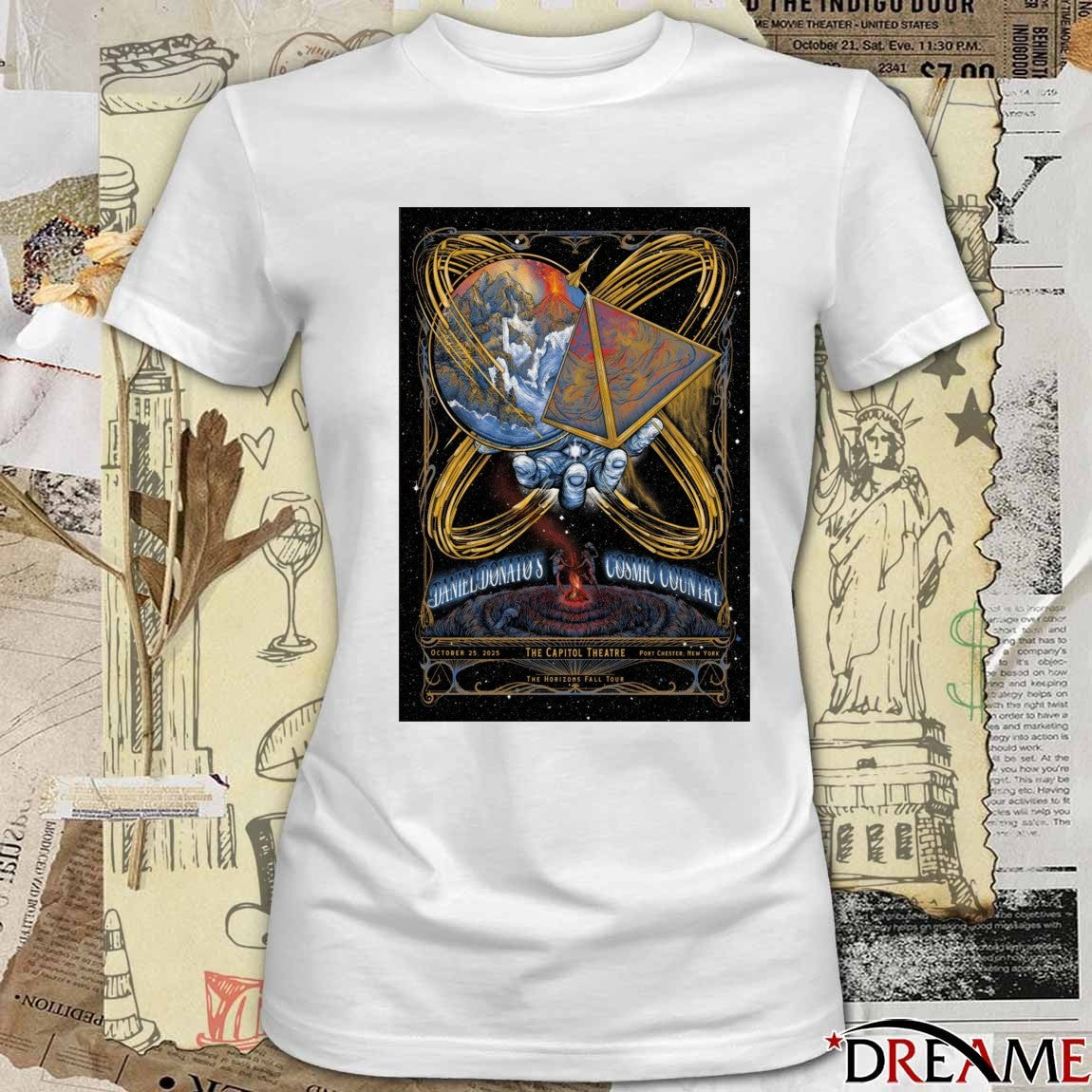 Poster Daniel Donato’s Cosmic Country Tour Port Chester NY October 25 2025 t-shirt
