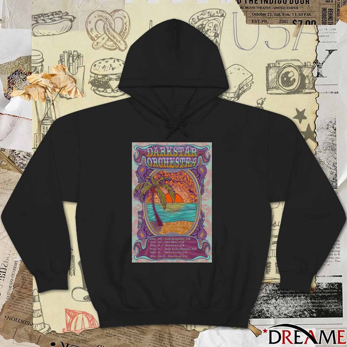Poster Dark Star Orchestra Tour 2026 January – February California t-shirt