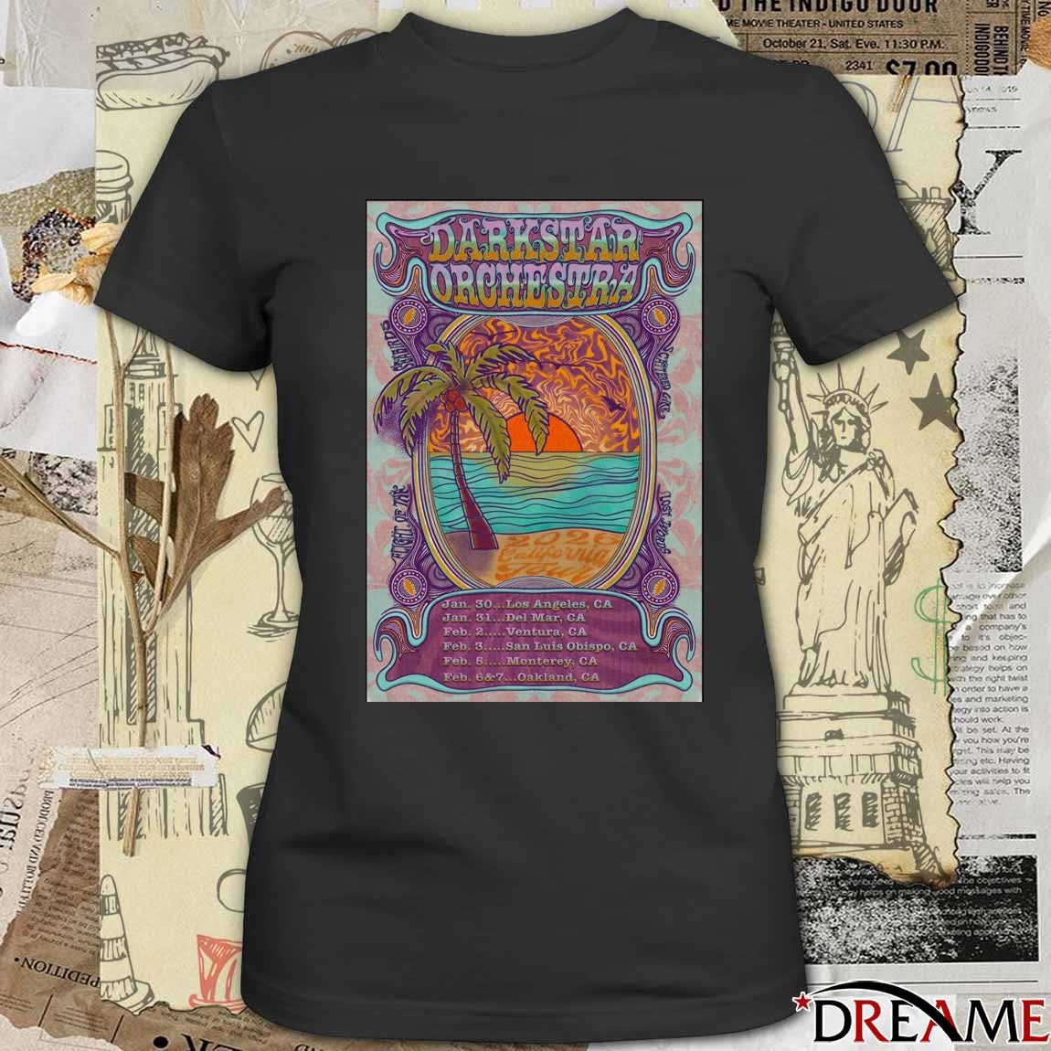 Poster Dark Star Orchestra Tour 2026 January – February California t-shirt
