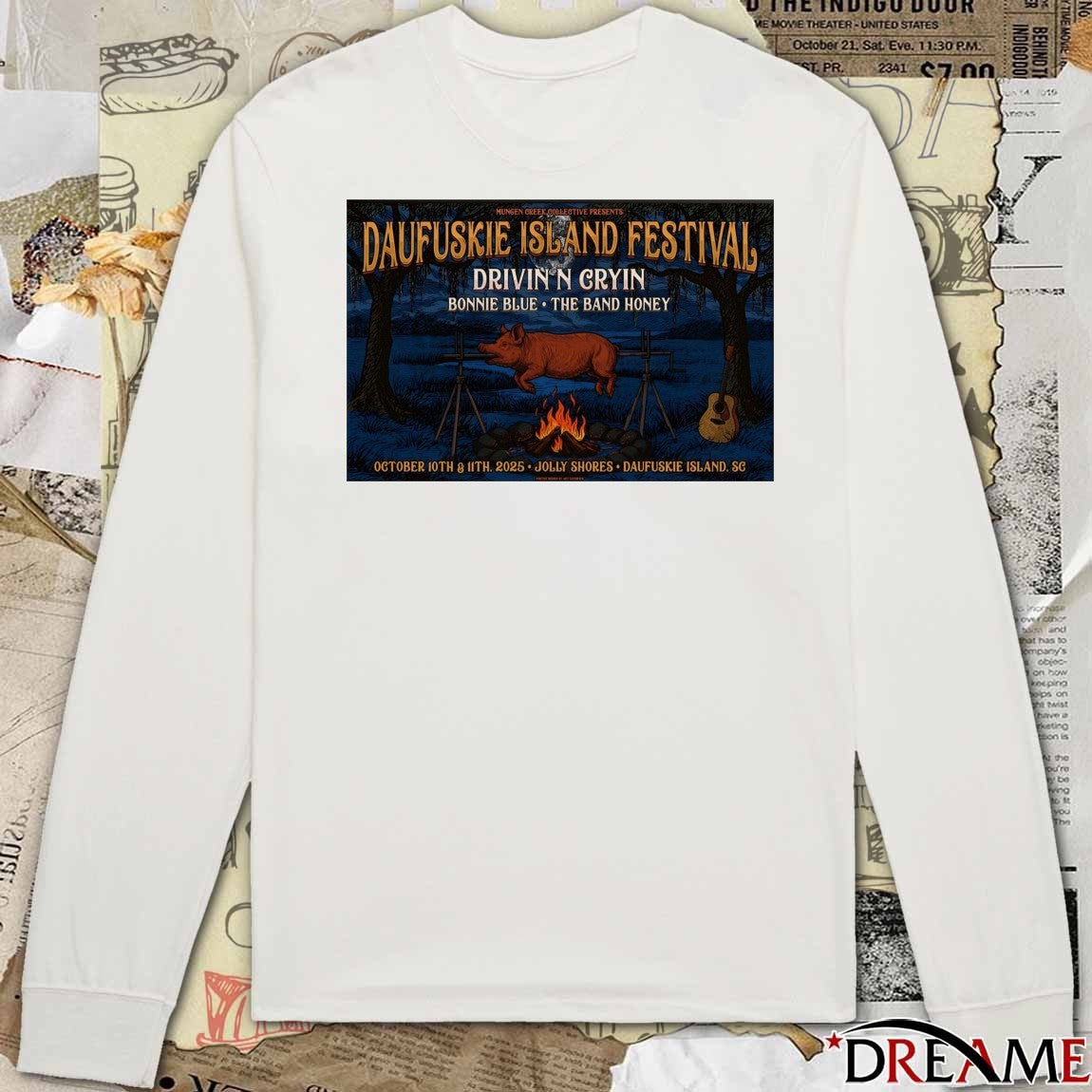 Poster Daufuskie Island Festival Jolly Shores Daufuskie Island SC October 10-11 2025 t-shirt