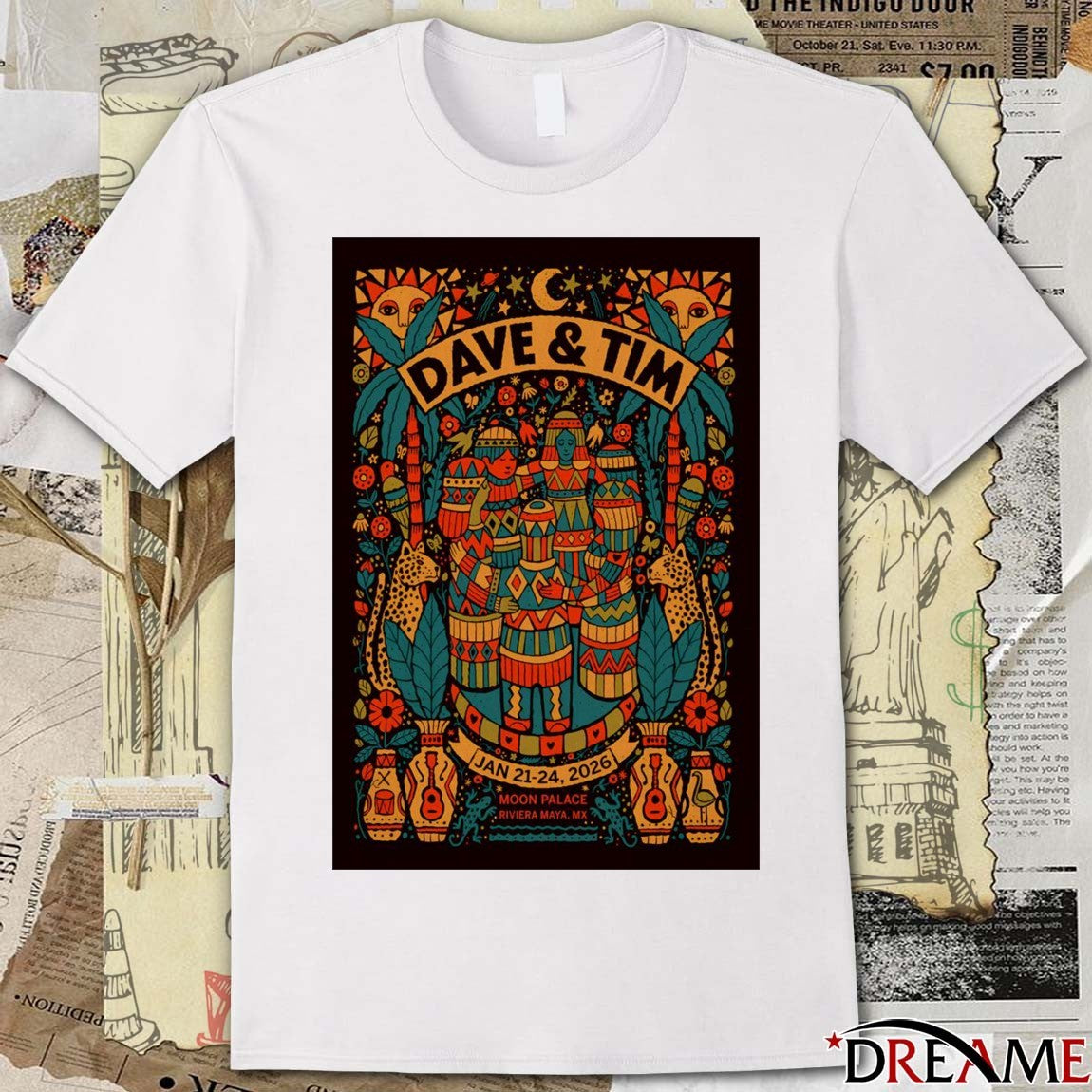 Poster Dave Matthews And Tim Reynolds Mexico Event January 22 2026 t-shirt