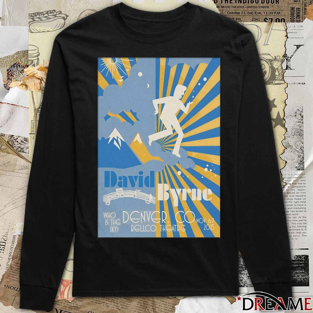 Poster David Byrne Denver CO Bellco Theatre November 6-7 2025 t-shirt