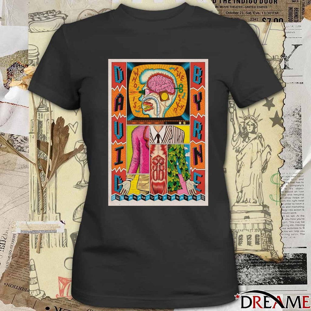 Poster David Byrne Seattle WA The Paramount Theatre November 11-13 2025 t-shirt