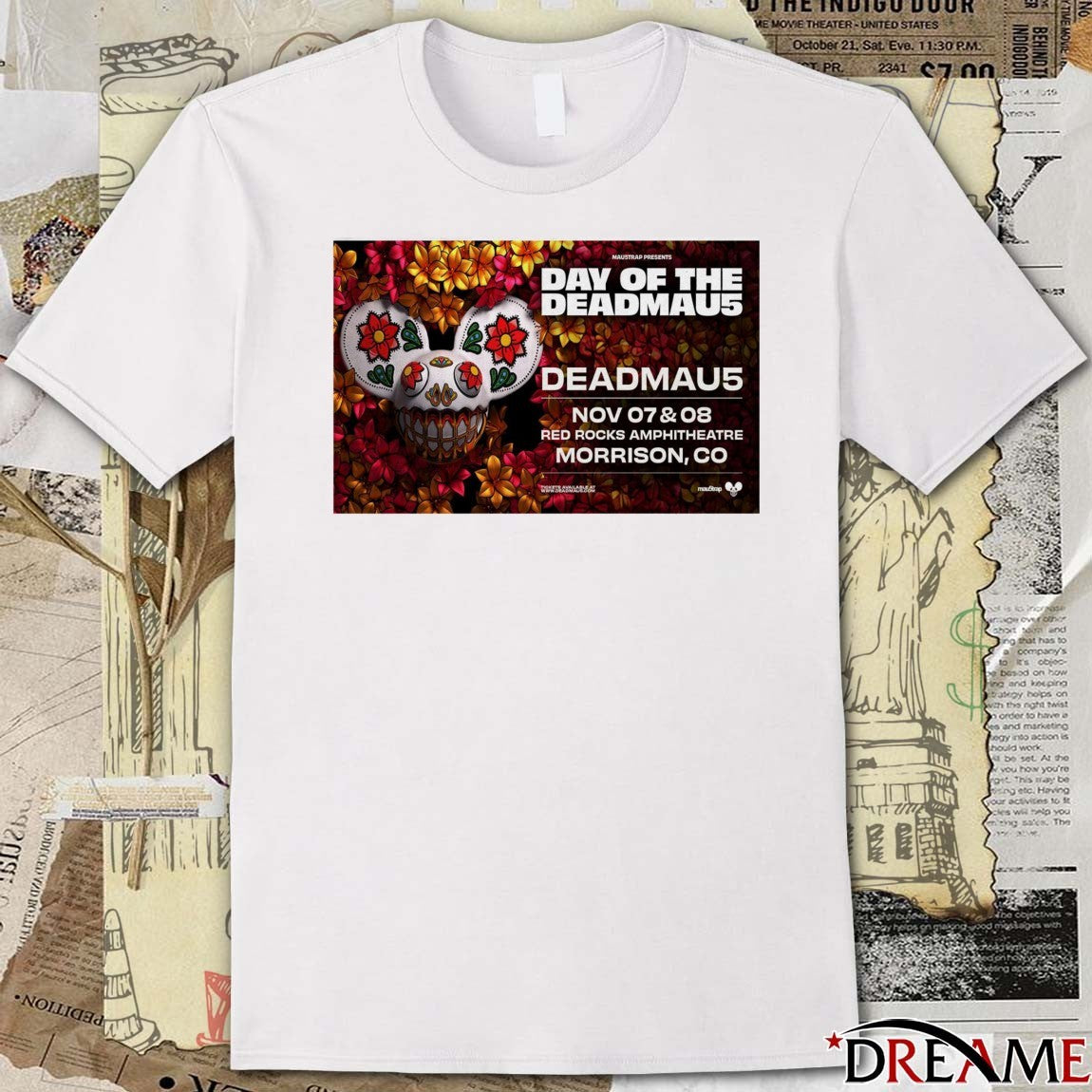 Poster Day Of The Deadmau5 November 7-8 2025 Red Rocks Amphitheatre Morrison CO t-shirt