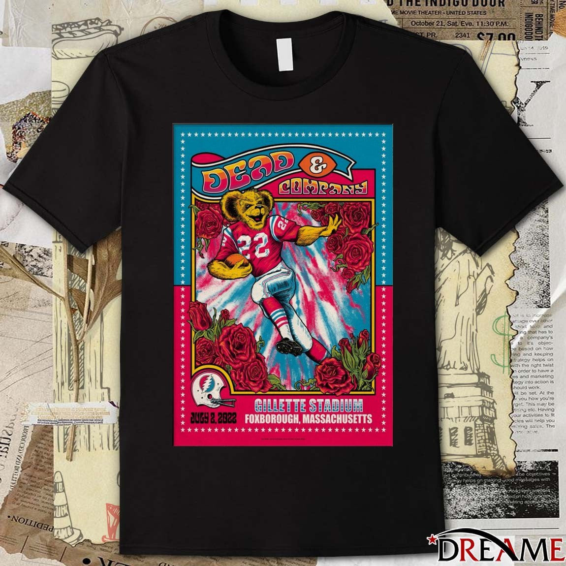 Poster Dead And Company Gillette Stadium Foxborough, Massachusetts t-shirt