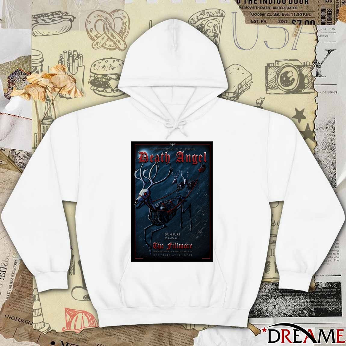 Poster Death Angel December 18 2025 San Francisco CA t-shirt