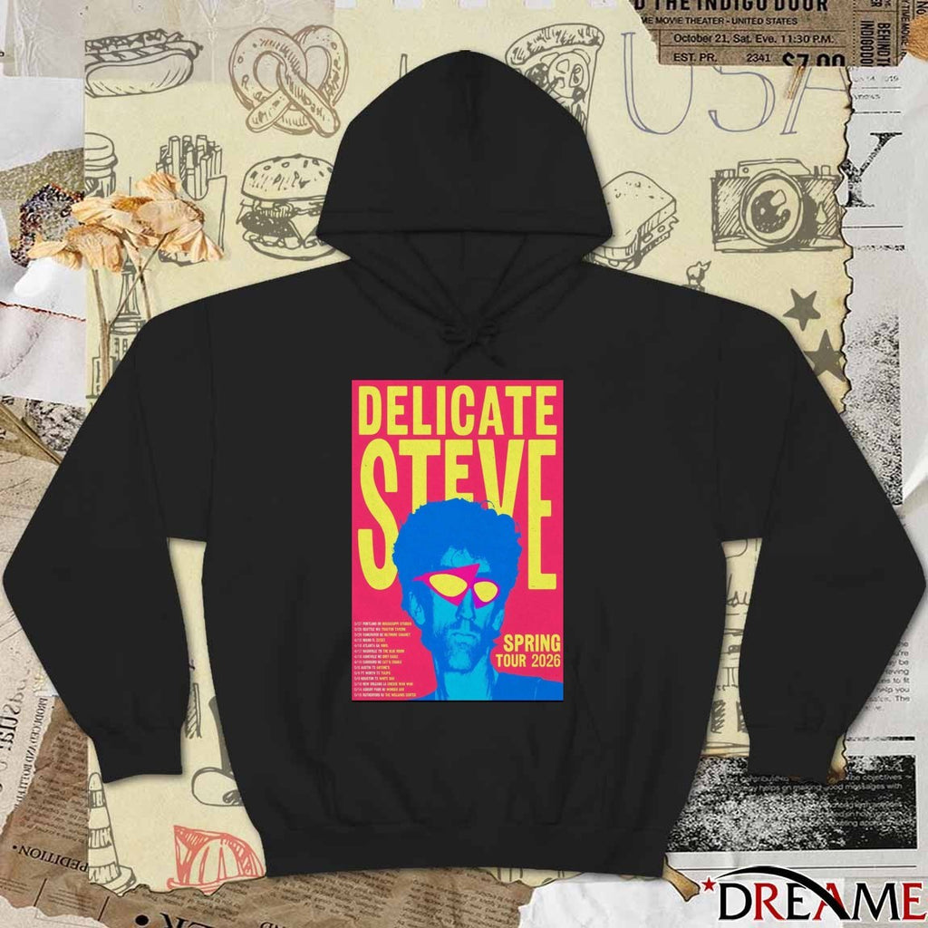 Poster Delicate Steve Announces Spring Tour 2026 March 27 – May 16 t-shirt