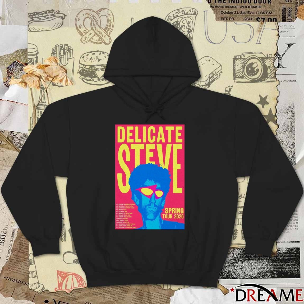 Poster Delicate Steve Announces Spring Tour 2026 March 27 – May 16 t-shirt