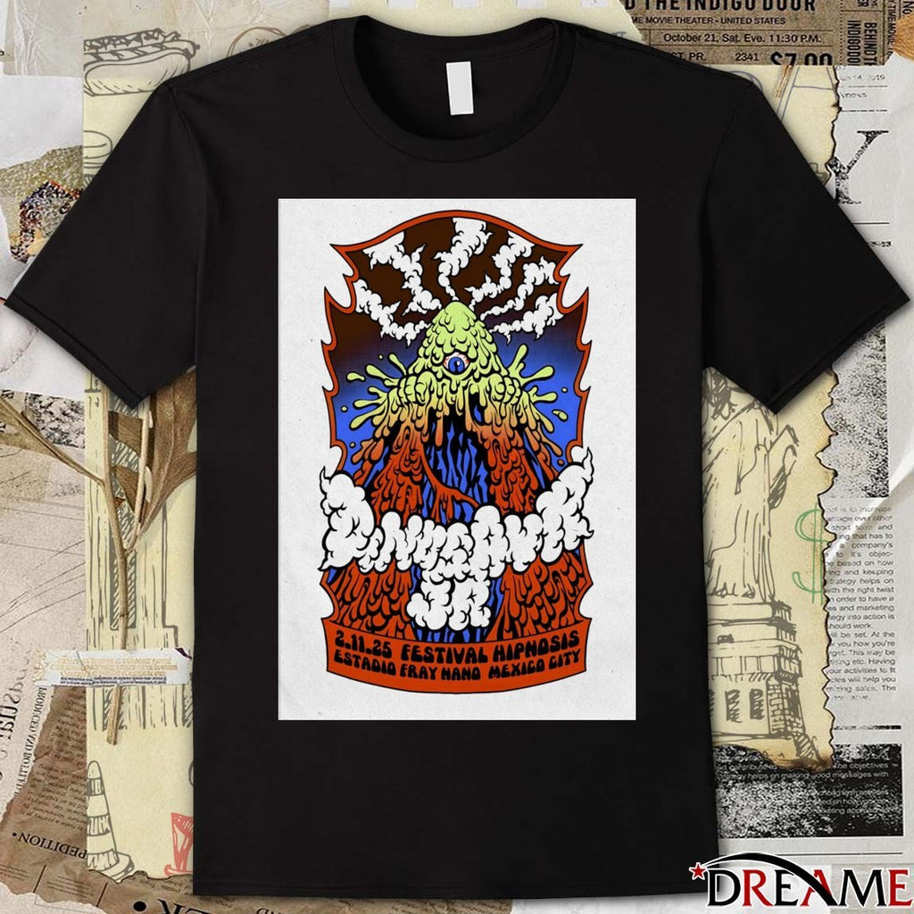 Poster Dinosaur Jr. Festival Hipnosis Estadio Fray Nano Mexico City November 2 2025 t-shirt