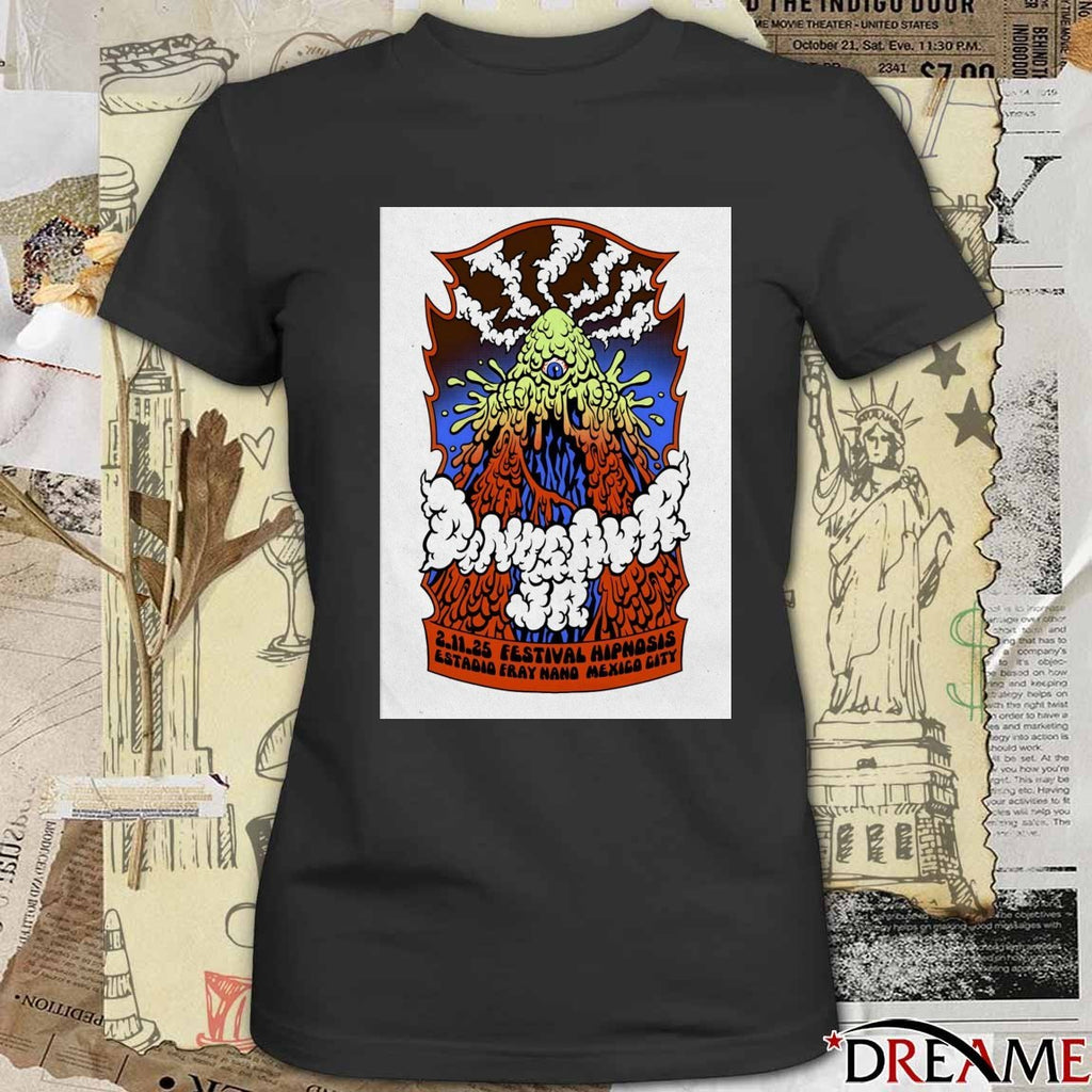 Poster Dinosaur Jr. Festival Hipnosis Estadio Fray Nano Mexico City November 2 2025 t-shirt