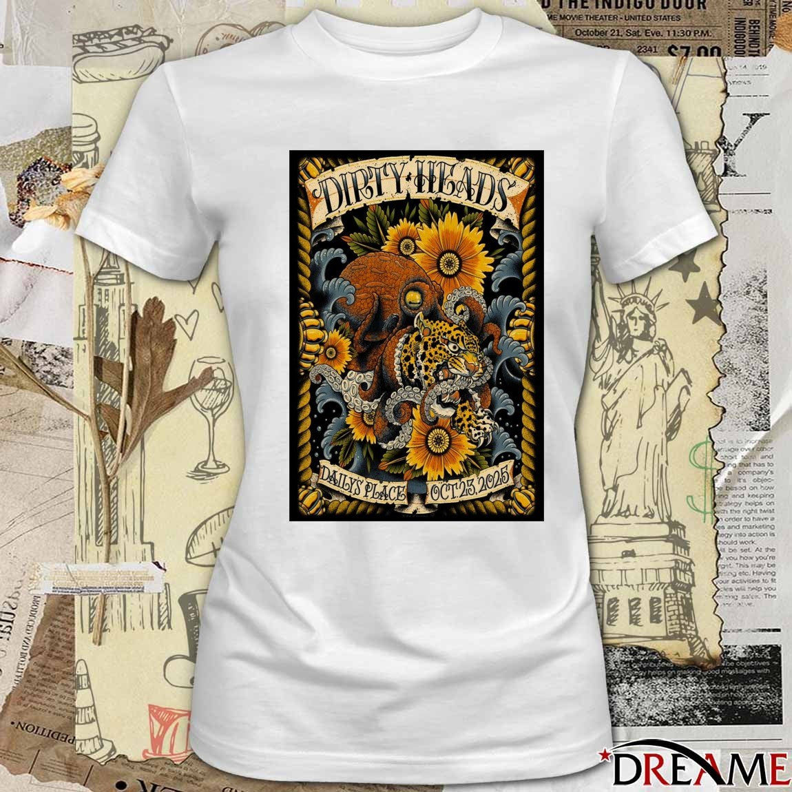 Poster Dirty Heads October 23 2025 Daily’s Place Jacksonville Tour t-shirt