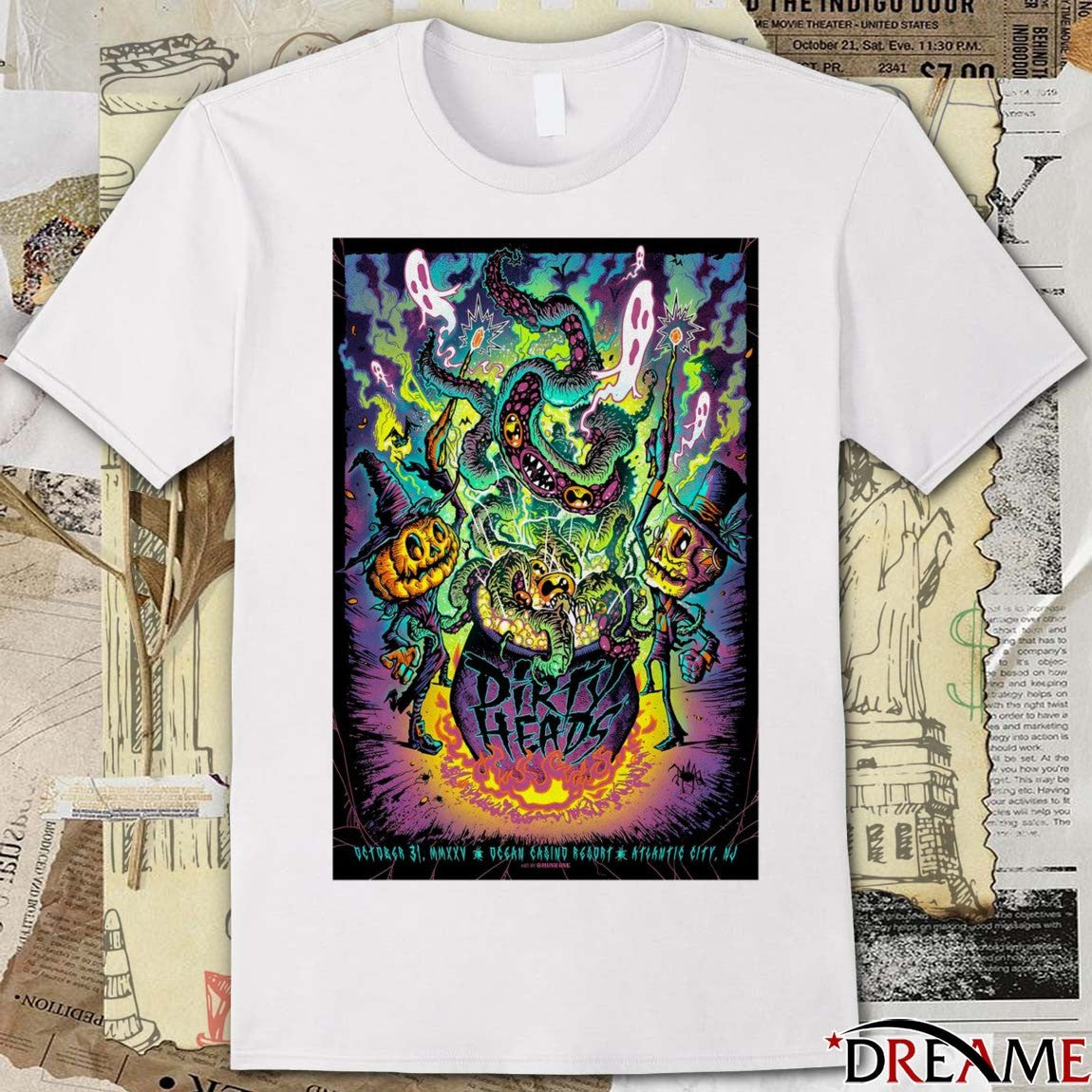 Poster Dirty Heads October 31 2025 Ocean Casino Resort Atlantic City NJ Tour t-shirt
